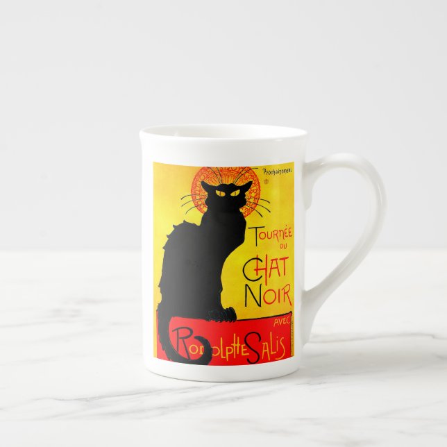 Le Chat Noir Vintage Bone China Mug (Right)