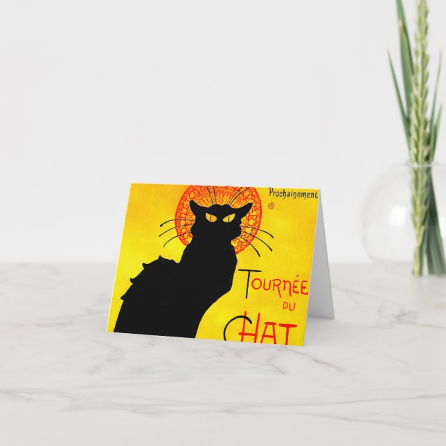 Le Chat Noir Vintage Invitation (Front)