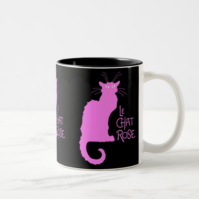 Le Chat Rose Two-Tone Coffee Mug (Right)