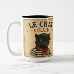 LE CHAT VILAIN Two-Tone COFFEE MUG