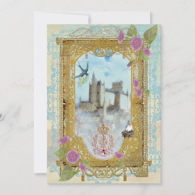 Le Château De Fairytale Dans Les Invitations Du Mi (Devant)