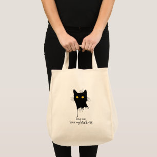 Le Chaton Noir Love Me Love My Black Cat Lover  Tote Bag
