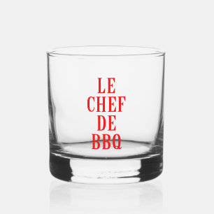 Le Chef De BBQ Whiskey Glass