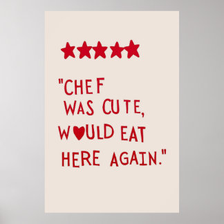 Le chef était une affiche mignonne