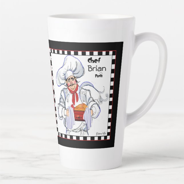 Le chef français Latte Mug Art (Droite)