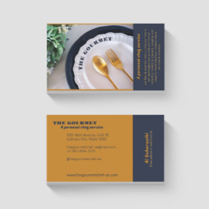 Le Chef Gourmand Personnel Carte de visite Jaune