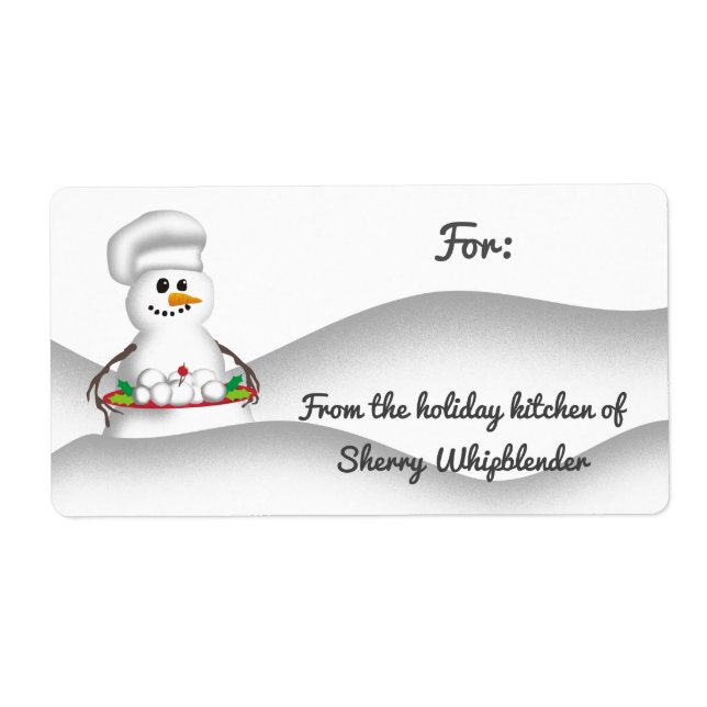 Le chef Snowman sert des boules de neige de la cui (Devant)