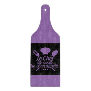 Le chef vous souhaite bon appétit cutting board