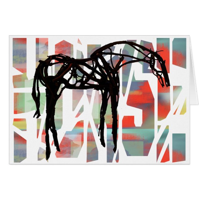 Le cheval abstrait (Devant horizontal)