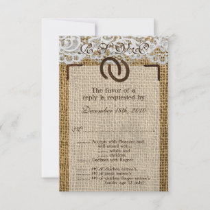 le cheval de carte de 3.5x5 R.S.V.P. chausse la