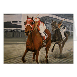 Le cheval de course Thoroughbred gagne