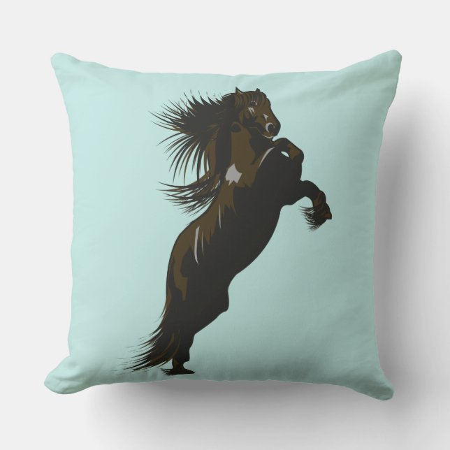 Le cheval friésien - Coussin (Recto)