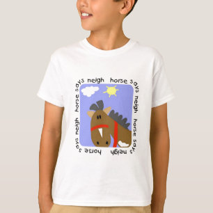 Le cheval indique des T-shirts et des cadeaux