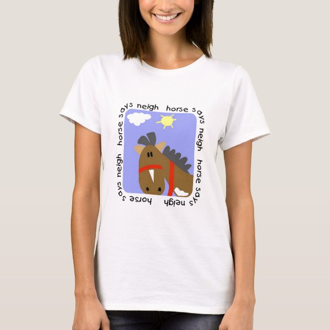 Le cheval indique des T-shirts et des cadeaux (Devant)