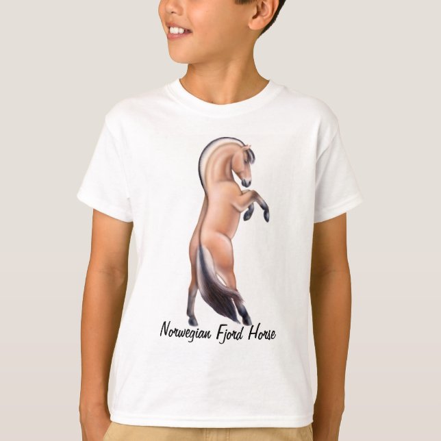 Le cheval norvégien de fjord badine le T-shirt (Devant)