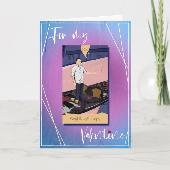 Le Chevalier des tasses Tarot Valentines Carte (Devant)