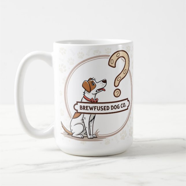 Le chien est confus de café Mug (Gauche)