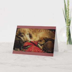 Le "chien nous bénissent chacun" carte de voeux de