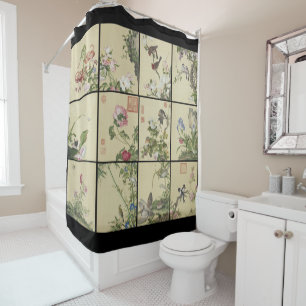Le Chinois fleurit le rideau en douche floral