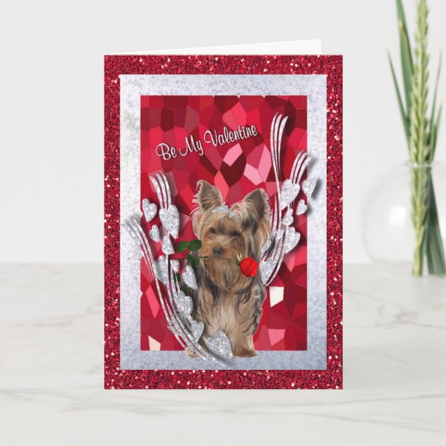 Le chiot femelle de Yorkie soit ma carte de (Devant)