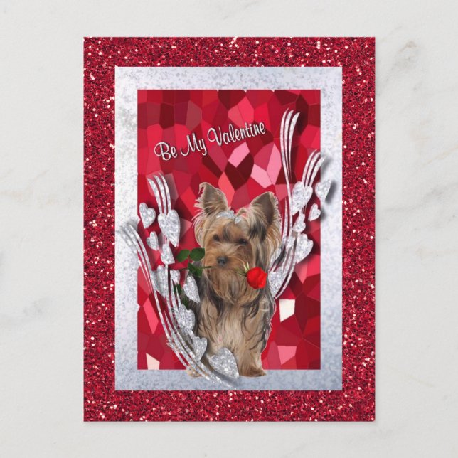Le chiot femelle de Yorkie soit ma carte postale (Devant)