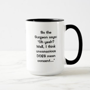 Le chirurgien dit la tasse de consentement