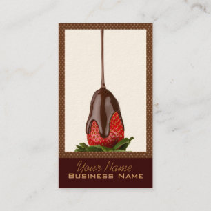 Le chocolat a couvert des cartes de visite de