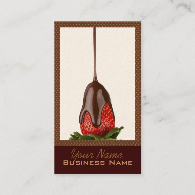 Le chocolat a couvert des cartes de visite de (Devant)