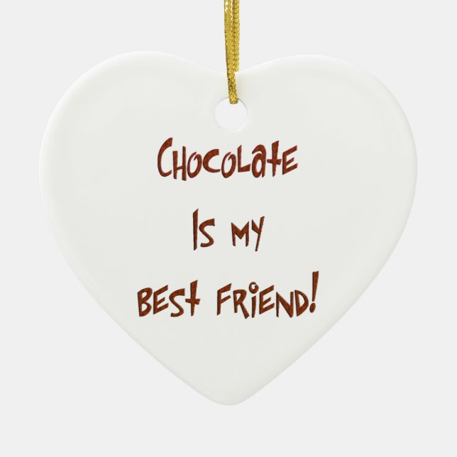 Le chocolat est mon meilleur bar ami. Ornement car (Devant)