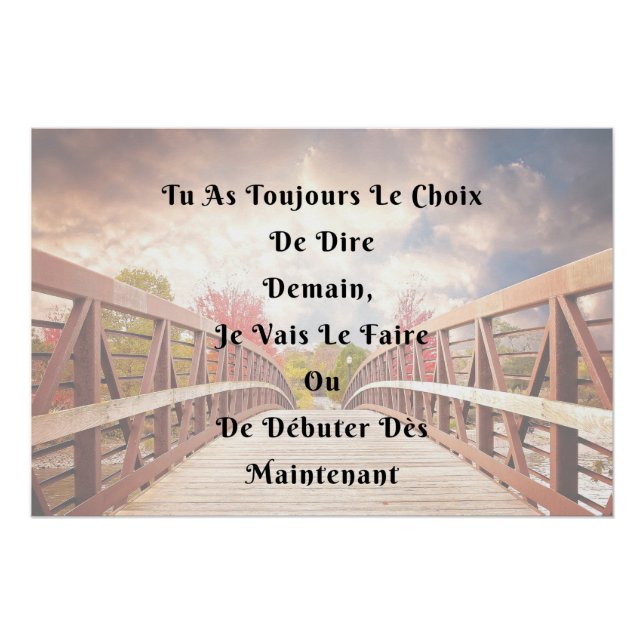 “Le Choix” affiche citation positive Poster (Front)