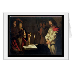Le Christ avant Caiaphas (huile sur la toile)