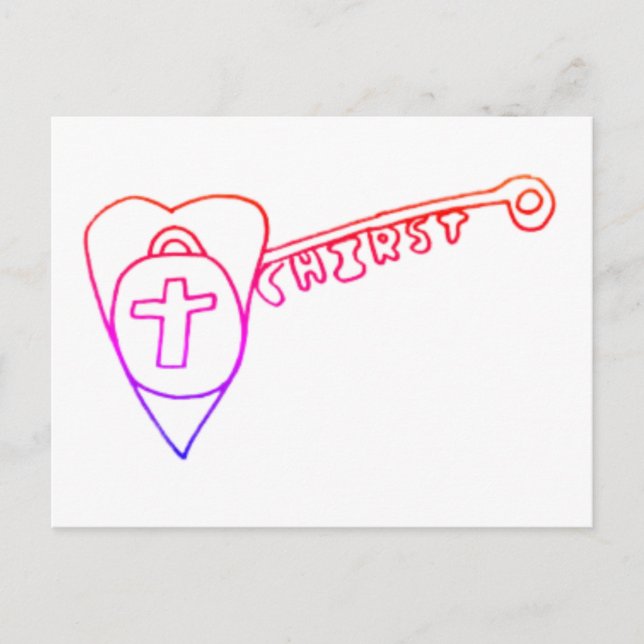 Le Christ est la carte de vœux de vacances clé (Devant)