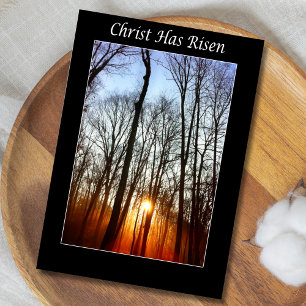 Le Christ est ressuscité Carte de Pâques lever du