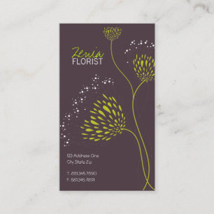 Le chrysanthème fleurit le carte de visite floral