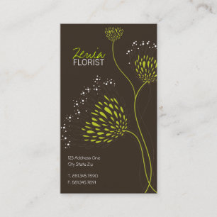 Le chrysanthème fleurit le carte de visite floral