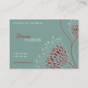 Le chrysanthème fleurit le carte de visite floral