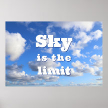 Le ciel est la limite - affiche motivante