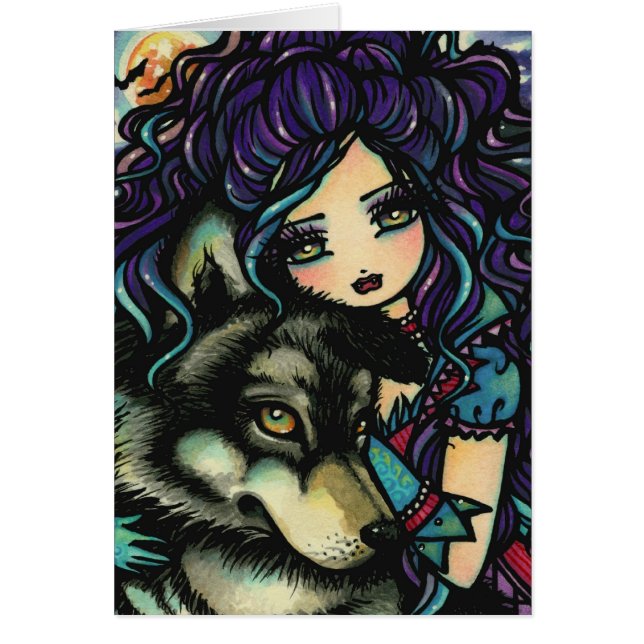 Le ciel nocturne de lune de loup de vampire manie (Devant)