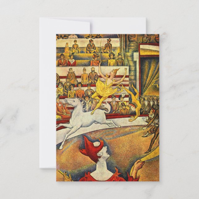 Le Cirque ( The Circus ) by Georges Seurat Invitation (Front)