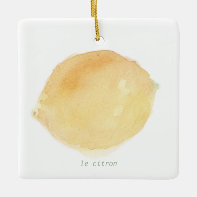 Le citron Ceramic Ornament (Front)