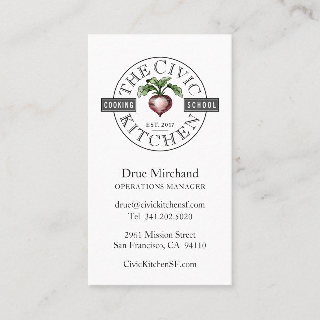 Le Civic Kitchen Classic Serif Carte de visite (Devant)