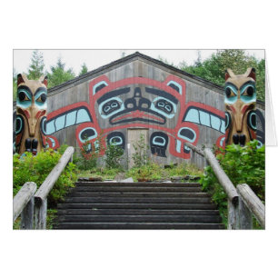 Le clan logent et des mâts totémiques, Ketchikan,