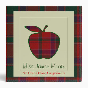 Le classeur d'AppleTeacher rouge de plaid