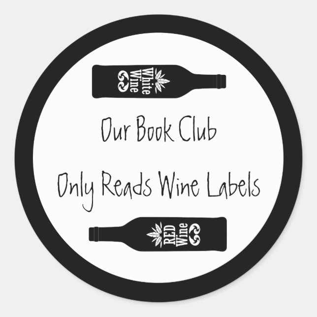 Le club de livres lit le vin étiquette (Devant)