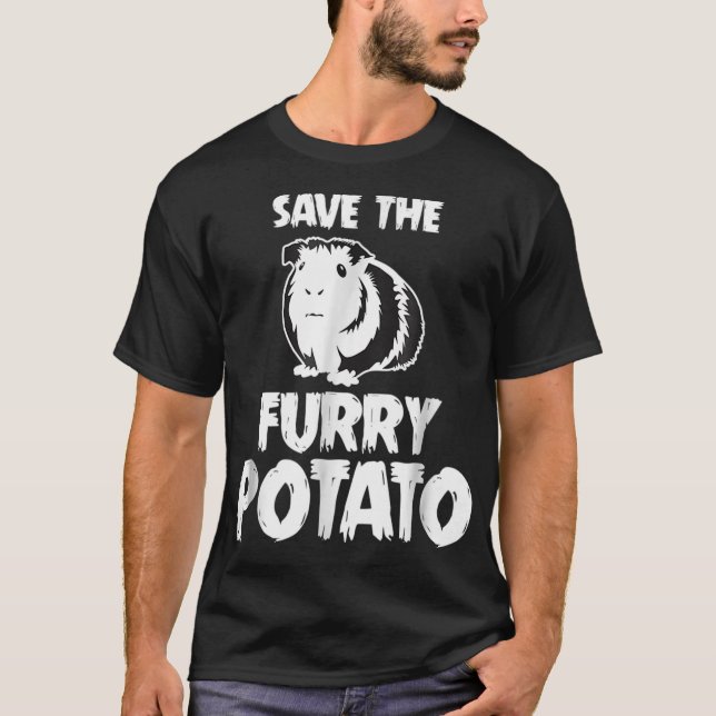 Le Cochon De Guinée Sauvez Le T-shirt Pomme De Ter (Devant)