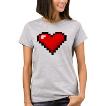 Le coeur à 8 bits des femmes : Rétro T-shirt