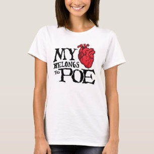 Le coeur appartient au T-shirt des femmes de Poe