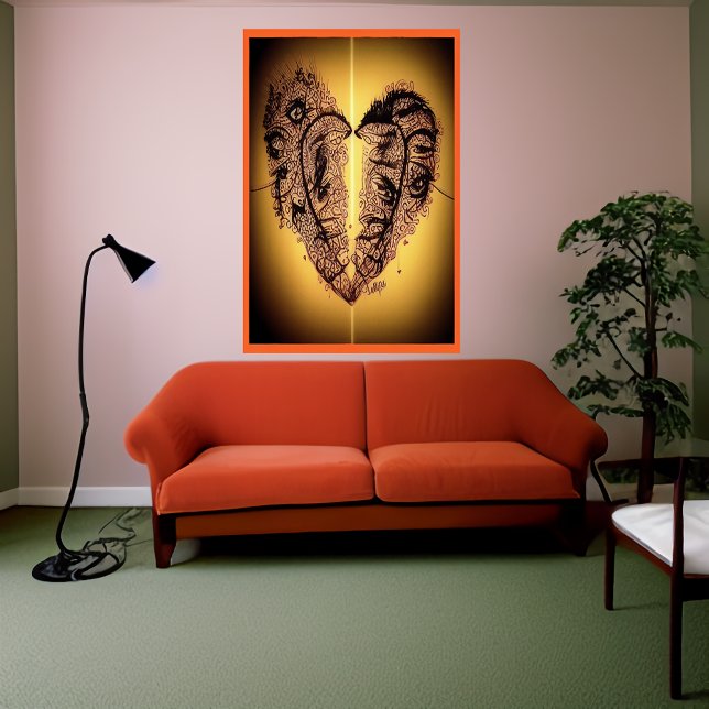 Le coeur brisé | AI Art Poster (Créateur téléchargé)