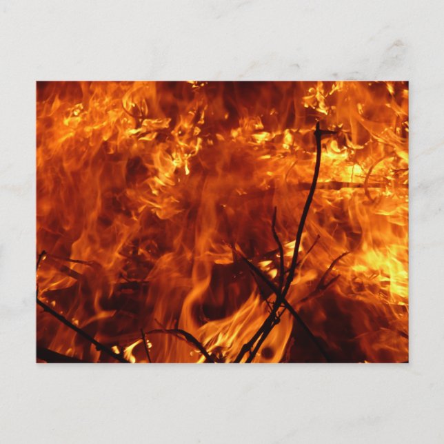 Le coeur de la carte postale incendie (Devant)