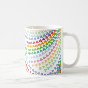 Le coeur de l'arc-en-ciel géant arrose la Mug